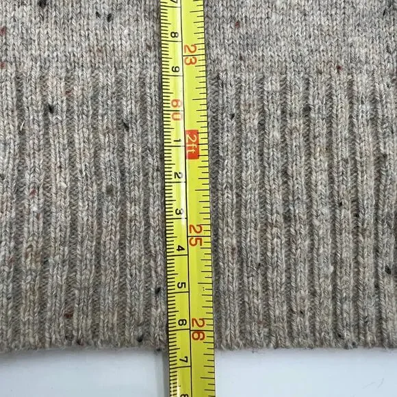 J. Crew Rugged Merino Shawl Collar Donegal Sweater Knit Pullover - Picture 6 of 7